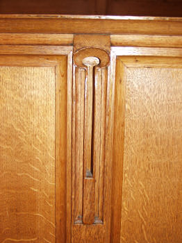 Detail of the chancel rail carving Picture of a detail of the chancel rail