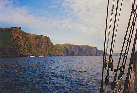 Picture of a long line of cliffs