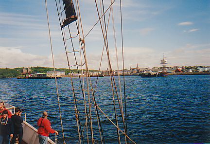 Picture of the approach to Stornoway