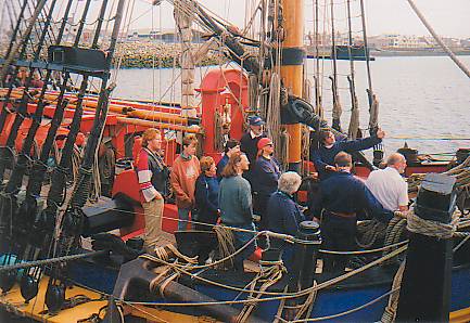 Picture of a group of visitors on the Endeavour