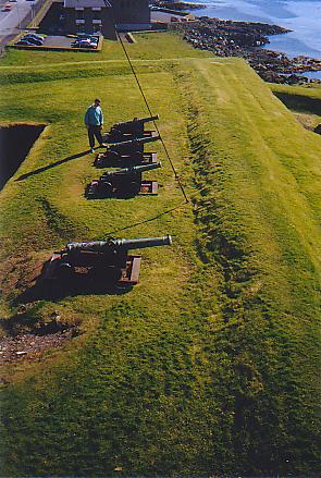 Picture of large old walls with old cannons on top