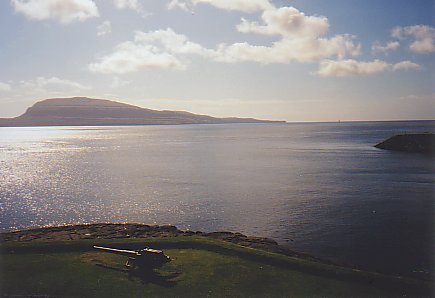 Picture of a view out to the sea from a fort