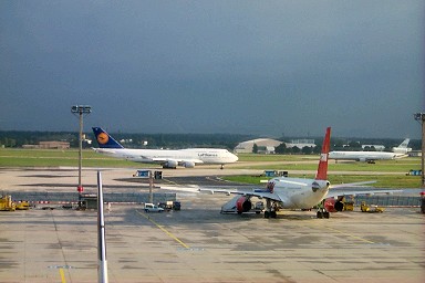 Planes at Frankfurt Airport