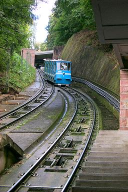 The Bergbahn (Cable Railway) up to the castle
