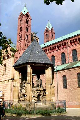 Speyer: a monument outside of the cathedral