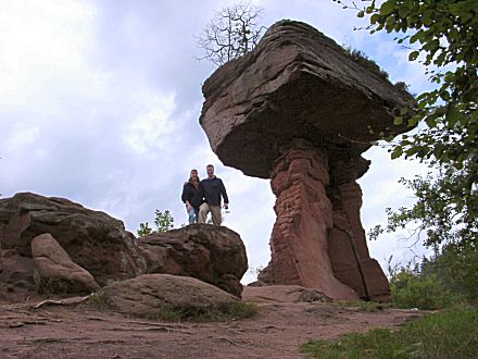 Imke and Armin next to the Teufelstisch