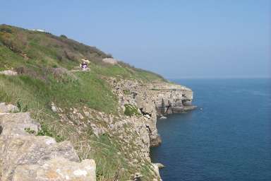 Picture of a view along a cliff