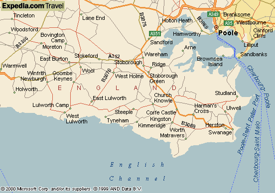Map of the Isle of Purbeck