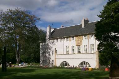 Picture of a beautiful house designed by Charles Rennie Mackintosh, the House for an Artlover