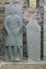 Picture of two carved grave slabs
