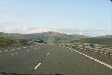 On the M74 on the way to Glasgow