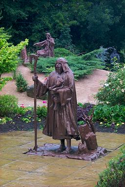 Picture of statues in the Biblical Garden in Elgin