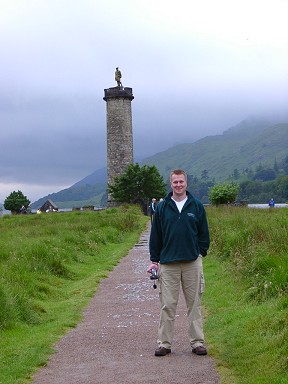 Picture of Armin in front of Glenfinnan Monument