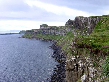 Picture of the high sea cliffs at Kilt Rock