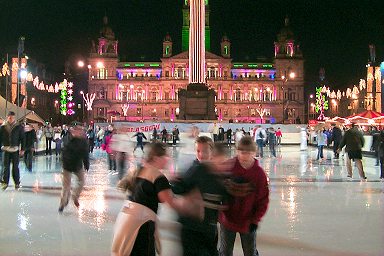 The ice rink on George Square