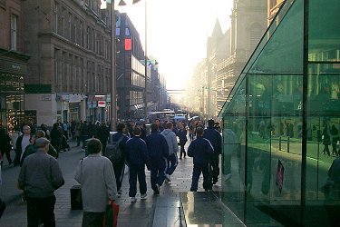 Picture of a view looking down Buchanan Street towards St Enoch in Glasgow