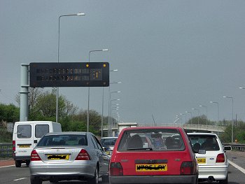 Picture of traffic congestion near Preston