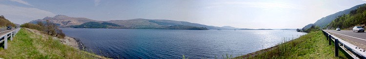Picture of a panoramic view over Loch Lomond