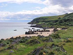 Picture of the coastline and the Singing Sands