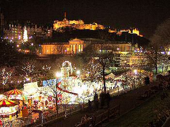 Picture of Princes Street Gardens at night
