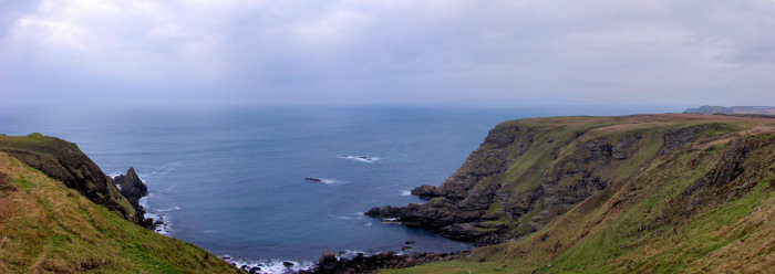 Picture of a panoramic view down the cliffs