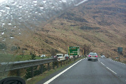 Picture of a rainy road