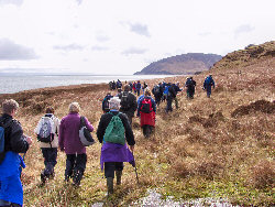 Picture of walkers near the Sound of Islay