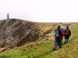 Picture of walkers approaching the American Monument