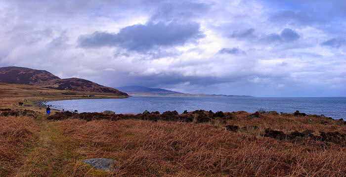 Picture of the panoramic view over the bay of Proaig