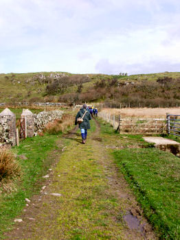 Picture of the track leading into the hills