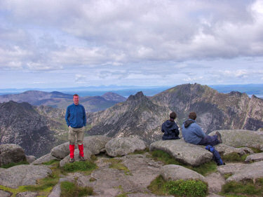 Picture of Armin on the summit of Goatfell