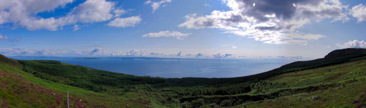 Picture of the panoramic view over the Firth of Clyde towards Ayrshire