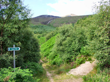 Picture of the path up to Goatfell from Corrie