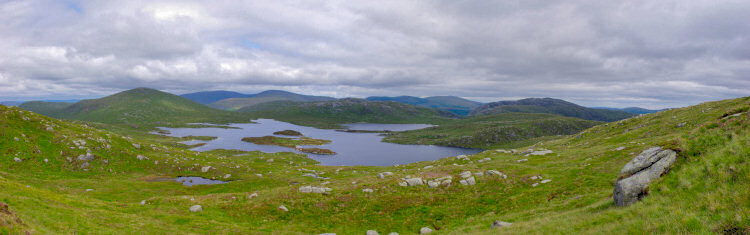 Picture of a panoramic view over Loch Enoch