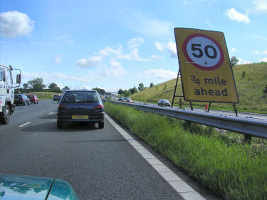 Picture of traffic congestion on the motorway
