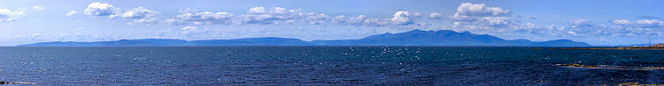 Picture of a panoramic view of Arran from Ardrossan
