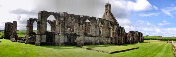 Picture of the abbey church at Crossraguel Abbey