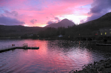 Picture of a sunset over Ben Vane