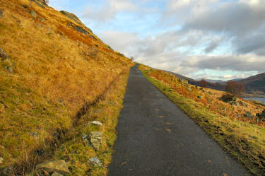 Picture of a road going up a hill