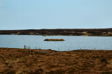 Picture of the crannog in Loch an Fhir Mhór