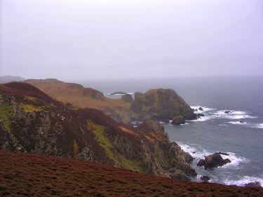 Picture of cliffs in the rain