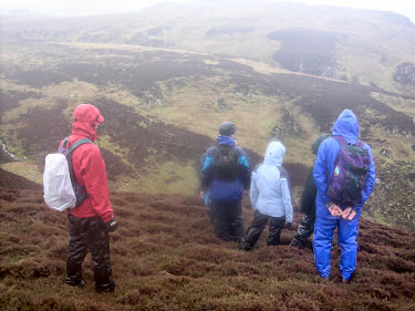 Picture of walkers in the rain