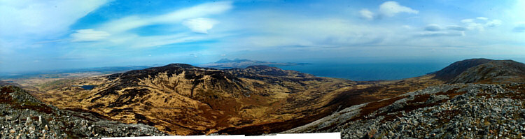 Picture of a panoramic view from Beinn Bheigier