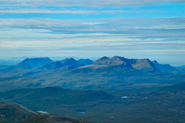 A view of the Coigach mountains Picture of mountains on the horizon