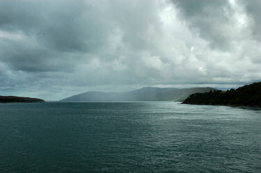 Picture of a sound with rain moving in