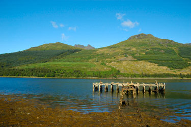 Picture of hills behind a loch