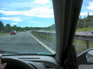 Picture of sunny spells while driving on the motorway