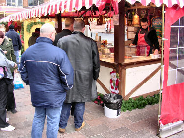 Picture of a German sausage booth