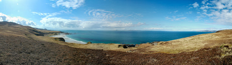 Picture of a panoramic view over a coast and islands