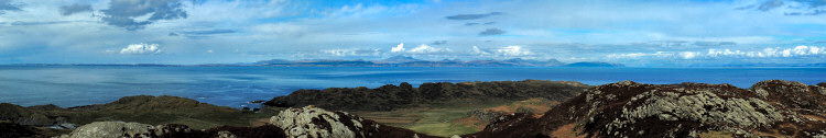 Picture of a panoramic view over an island silhouette